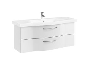 4066075101956 - Lomadox - Badezimmer Waschtisch 122cm weiß Hochglanz SOLINGEN-66 b h t ca 122 200 515 cm - weiß