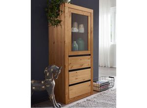 4066075102175 - Highboard Massivholz mit Schubkästen WILSON-69 in Kiefer massiv eichefarbig b h t ca 615 150 42 cm - braun