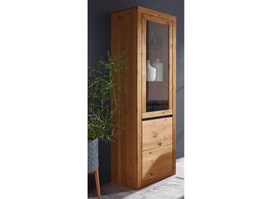 4066075102649 - Lomadox - Massivholz Wohnzimmer Vitrine WILSON-69 in Kiefer massiv eichefarbig b h t ca 615 190 42 cm - braun