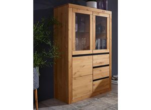 4066075102748 - Lomadox - Massivholz Highboard Wohn- Esszimmer WILSON-69 in Kiefer massiv eichefarbig b h t ca 945 150 42 cm - braun