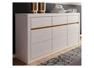 4066075102861 - Lomadox - Massivholz Sideboard WILSON-69 in Kiefer massiv weiß b h t ca 160 85 42 cm - weiß