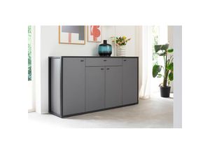 4066075103462 - Sideboard LAVAL-05 in grau mit anthrazit B H T ca 165 92 44 cm - grau