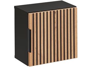 4066075110361 - Lomadox - Badezimmer Hängeschrank 35x35 cm XANTEN-56 in anthrazit mit Eiche Nb schwarze Rillen b h t ca 35 35 22 cm - braun