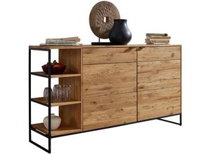 4066075110590 - Lomadox - Sideboard 150 cm in Wildeiche massiv geölt WELLINGTON-69 b h t ca 150 85 40 cm - braun