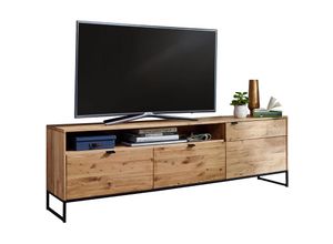 4066075110613 - Lomadox - tv Lowboard 180 cm in Wildeiche massiv geölt WELLINGTON-69 b h t ca 180 569 40 cm - braun