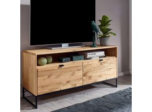 4066075110644 - Lomadox - tv Lowboard 120 cm in Wildeiche massiv geölt WELLINGTON-69 b h t ca 120 569 40 cm - braun