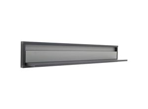 4066075111269 - Wandregal mit LED Beleuchtung LAVAL-05 in grau mit anthrazit B H T ca 156 25 24 cm - grau