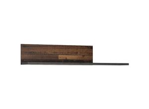 4066075111283 - Wandboard im modernen Industrial Design NELSON-129 in grau mit Holz Nb dekoratives Jugendzimmer Wandregal B H T ca 120 222 22 cm - braun