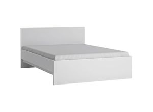 4066075112112 - Lomadox - Bett Jugendbett Doppelbett 140cm in weiß FORTALEZA-129 b h t ca 1466 85 2062 cm - weiß