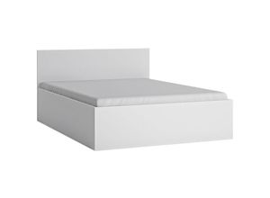 4066075112136 - Lomadox - Bett Doppelbett 140 cm mit aufklappbarem Lattenrost in weiß FORTALEZA-129 b h t ca 1466 853 2062 cm - weiß