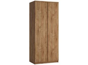 4066075112372 - Lomadox - Kleiderschrank mit 2 Türen in Eiche Nb FORTALEZA-129 b h t ca 831 200 58 cm - braun