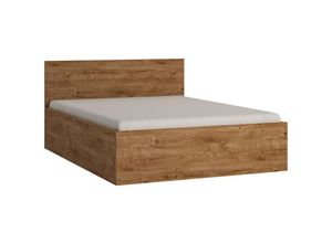 4066075112464 - Lomadox - Bett Doppelbett 140 cm mit aufklappbarem Lattenrost in Eiche Nb FORTALEZA-129 b h t ca 1466 853 2062 cm