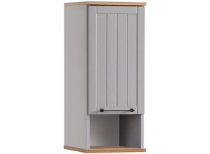 4066075114611 - Lomadox - Badezimmer Hängeschrank in grau mit Eiche Nb JAUSA-80 Landhaus-Stil b h t ca 303 708 205 cm - grau