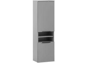 4066075115137 - Lomadox - Badezimmer Hochschrank mit 2 offenen Fächern ALMATY-80 in grau b h t ca 403 1383 32 cm