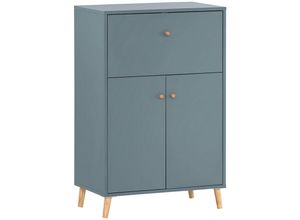 4066075115434 - Lomadox - Sekretär Schreibtisch SISAK-80 in blau b h t ca 652 1017 39 cm - blau