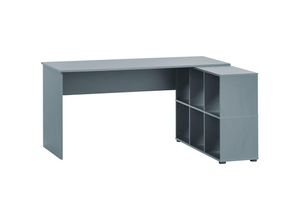 4066075115458 - Büro Eckschreibtisch mit integriertem Regal SISAK-80 in blau b h t ca 150 736 1216 cm - blau