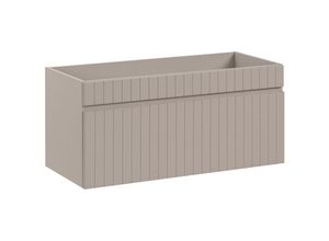 4066075123347 - Lomadox - Waschbeckenunterschrank 100 cm Auszug IRAKLIO-56-CASHMERE Kaschmir b h t ca 100 46 456 cm - beige