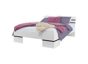 4066075125426 - Bett Doppelbett 160 cm Liegefläche in weiß VALLETTA-83 b h t ca 166 89 217 cm - weiß