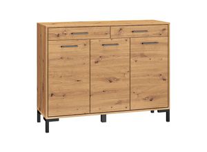 4066075126010 - Lomadox - Sideboard 120 cm Artisan Eiche Nb NASSAU-131 b h t ca 120 94 34 cm - braun