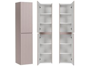 4066075127055 - Lomadox - Hochschrank Badezimmer IRAKLIO-56-ROSE altrosa b h t ca 35 160 33 cm - rosa