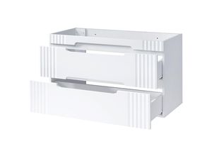 4066075128199 - 120cm Waschtisch-Unterschrank FAIRFIELD-56 in weiß 2 Softclose-Auszüge B H T ca 120 62 458 cm - weiß
