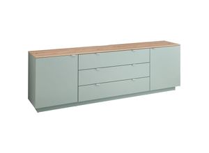 4066075136798 - Lomadox - TV-Sideboard Fernsehschrank grün mit Artisan Eiche Breite 240 cm CUST-36 - grün