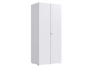 4066075138273 - Lomadox - Schrank 2-türig abschließbar weiß MIAMI-43 b h t ca 80 185 54 cm - weiß
