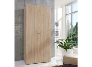 4066075138990 - Lomadox - Schrank 2-türig Eiche MIAMI-43 b h t ca 80 185 40 cm - braun