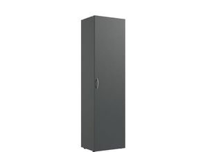 4066075139591 - Schrank 1-türig graphit MIAMI-43 B H T ca 50 185 40 cm - grau