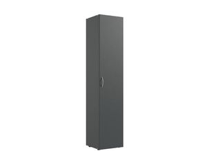 4066075139645 - Lomadox - Garderobenschrank 1-türig graphit MIAMI-43 b h t ca 40 185 54 cm - grau