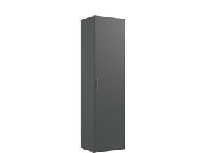 4066075139652 - Garderobenschrank 1-türig graphit MIAMI-43 b h t ca 45 185 54 cm - grau