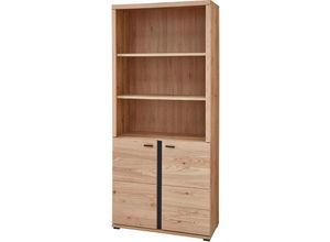 4066075140788 - Lomadox - Büroschrank 90cm Altesche gebürstet teilmassiv SARINA-36 - braun