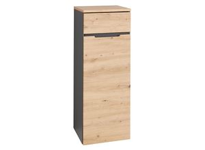 4066075141686 - Büroschrank 1-türig 45cm breit graphit mit Eiche MANRESA-36 - braun