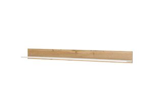 4066075142515 - Lomadox - Wandregal 100cm breit Eiche mit weiß CRISP-61 - weiß