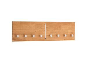 4066075145172 - Lomadox - Massivholz Garderobenpaneel 80 cm 1 Klapphaken Eiche massiv CUENCA-137 - braun 4066075145172 - Lomadox - Massivholz Garderobenpaneel 80 cm 1 Klapphaken Eiche massiv CUENCA-137 - braun