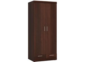 4066075145622 - Lomadox - Kleiderschrank 80 cm mit 2 Türen Nussbaum IMPERIA-129