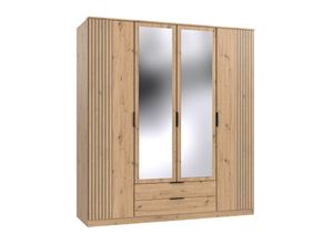 4066075147886 - Kleiderschrank 180cm Eiche LAZISE-43 - braun