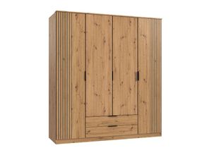 4066075147909 - Kleiderschrank 180cm Eiche LAZISE-43 - braun