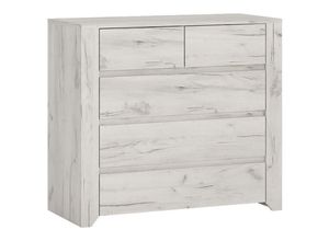 4066075149460 - Schubladenkommode weiß Eiche AMANTEA-129 - weiß