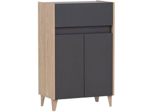 4066075151012 - Lomadox - Badezimmer Unterschrank Seitenschrank 569cm anthrazit mit Eiche hell ESPOO-80