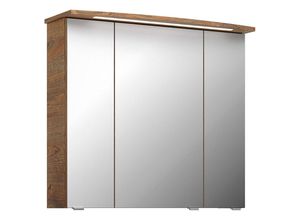 4066075151272 - Lomadox - Spiegelschrank 82cm mit LED-Leuchte in Eiche Ribbeck SINTRA-66 - braun