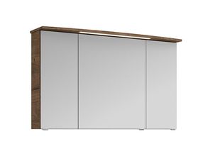 4066075151296 - Spiegelschrank 122cm mit LED-Leuchte in Eiche Ribbeck SINTRA-66 - braun