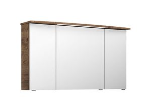 4066075151319 - Spiegelschrank 142cm mit LED-Leuchte in Eiche Ribbeck SINTRA-66 - braun