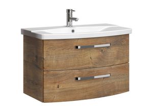 4066075151340 - Lomadox - Waschtisch 84cm breit in Eiche Ribbeck SINTRA-66 - braun