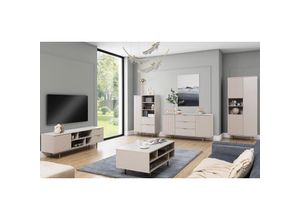 4066075152064 - Lomadox - Wohnmöbel Set Kaschmir NADOR-132 modern 5-teilig - beige