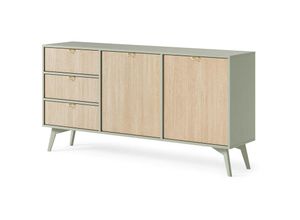 4066075153153 - Sideboard 158cm in grün Front mit Fischgrätenmuster FAREHAM-160