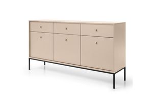 4066075153481 - Sideboard 154cm in beige Fußgestell schwarz MALAGA-160