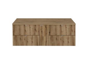 4066075169123 - Doppelwaschtisch 140cm Eiche NEWPORT-56-OAK - braun 4066075169123 - Doppelwaschtisch 140cm Eiche NEWPORT-56-OAK - braun
