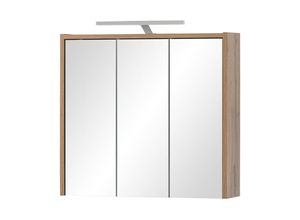 4066075174776 - Lomadox - Spiegelschrank Eiche DERIO-80 - braun