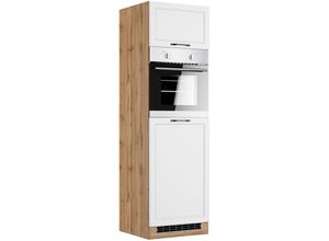 4066075175339 - Backofen-Umbauschrank 60 cm in matt weiß und Eiche MONTERREY-03 - weiß